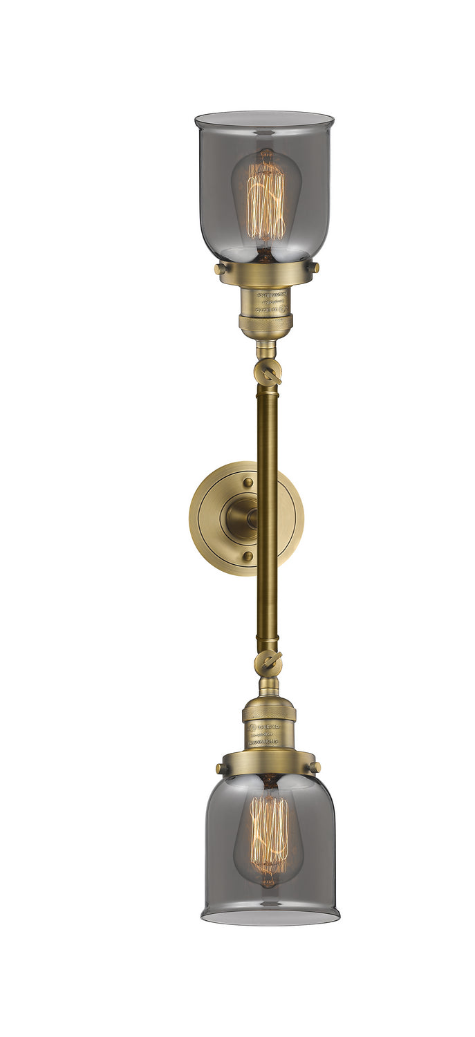 Innovations Franklin Restoration 208L-BB-G53-LED Bath Vanity Light 5 in. wide - Brushed Brass