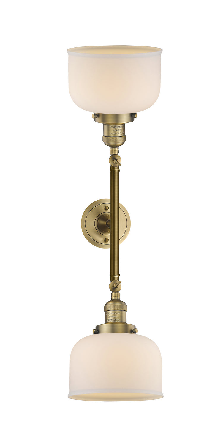 Innovations Franklin Restoration 208L-BB-G71 Bath Vanity Light 8 in. wide - Brushed Brass