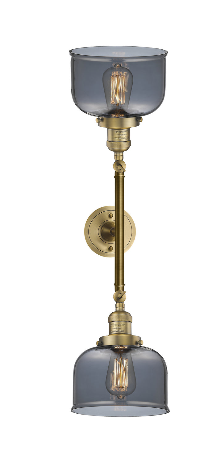 Innovations Franklin Restoration 208L-BB-G73-LED Bath Vanity Light 8 in. wide - Brushed Brass