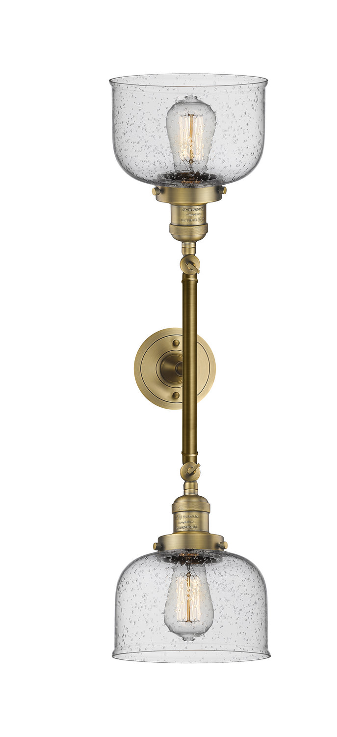 Innovations Franklin Restoration 208L-BB-G74 Bath Vanity Light 8 in. wide - Brushed Brass