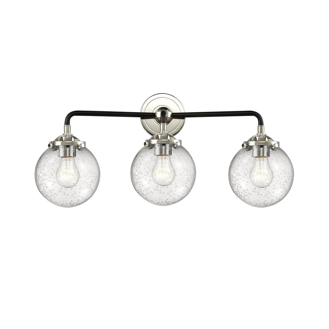 Innovations Nouveau 284-3W-BPN-G204-6-LED Bath Vanity Light 24 in. wide - Black Polished Nickel