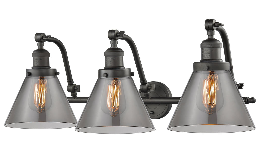 Innovations Franklin Restoration 515-3W-OB-G43 Bath Vanity Light 28 in. wide - Oil Rubbed Bronze