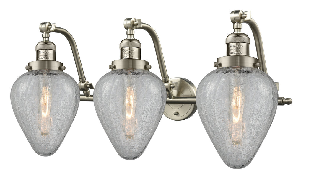 Innovations Franklin Restoration 515-3W-SN-G165 Bath Vanity Light 28 in. wide - Brushed Satin Nickel