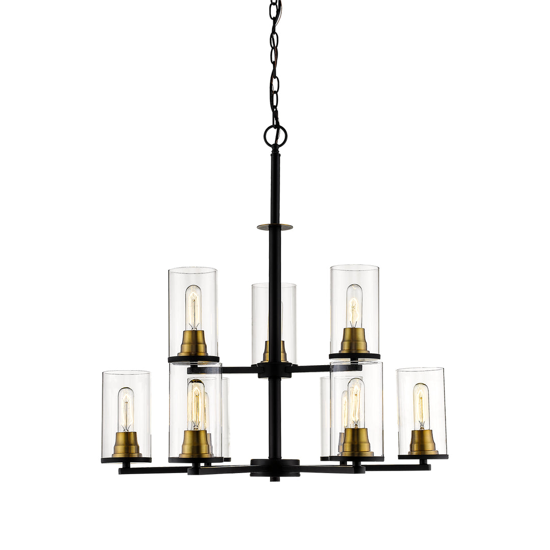 Millennium Pasadena 3489-MB/HBZ Chandelier Light - Matte Black/Heirloom Bronze