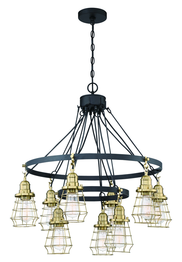 Craftmade Thatcher 50629-FBSB Chandelier Light - Flat Black/Satin Brass