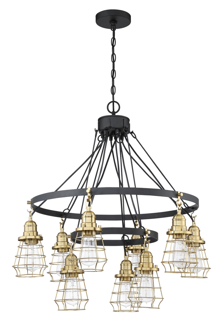 Craftmade Thatcher 50629-FBSB Chandelier Light - Flat Black/Satin Brass
