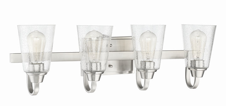 Craftmade Grace 41904-BNK-CS Bath Vanity Light 28 in. wide - Brushed Polished Nickel