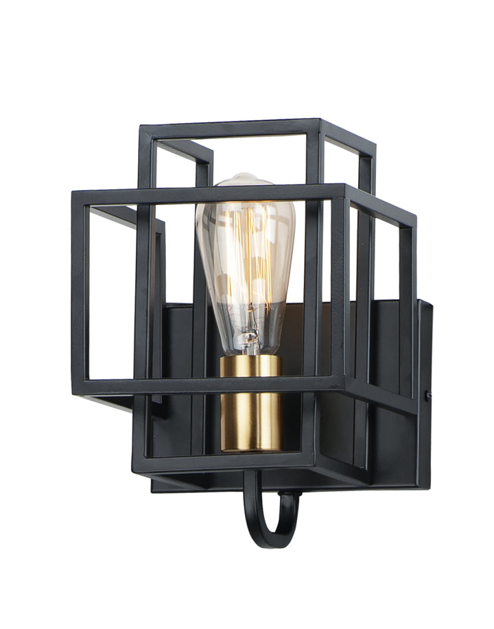 Maxim Liner 10241BKSBR Wall Sconce Light - Black / Satin Brass