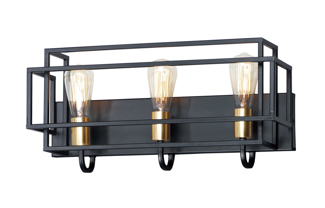 Maxim Liner 10243BKSBR Bath Vanity Light 22 in. wide - Black / Satin Brass