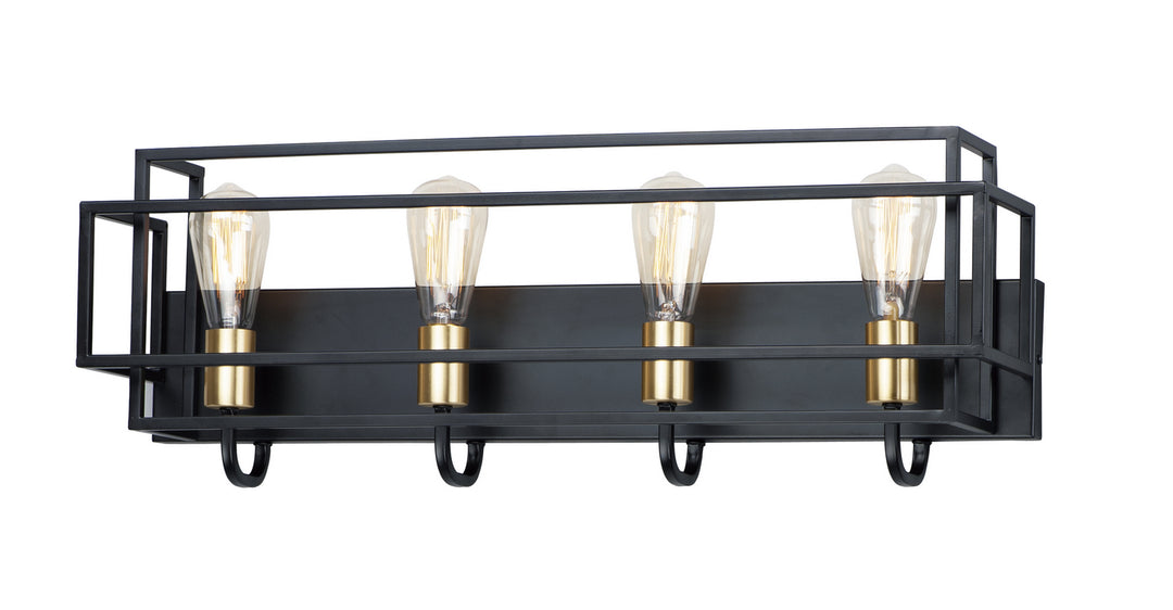 Maxim Liner 10244BKSBR Bath Vanity Light 29 in. wide - Black / Satin Brass