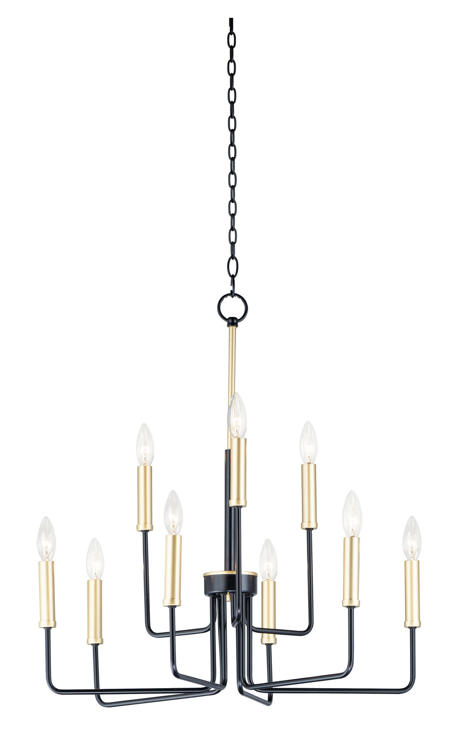 Maxim Sullivan 10257BKGLD Chandelier Light - Black / Gold