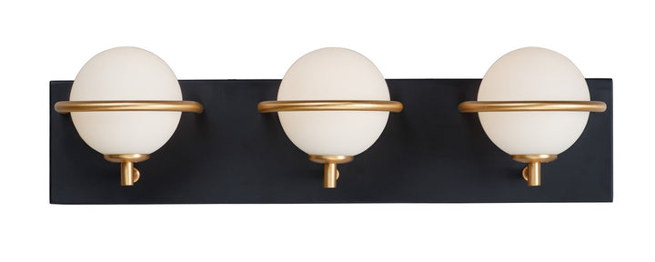 Maxim Revolve 21603SWBKGLD Bath Vanity Light 21 in. wide - Black / Gold