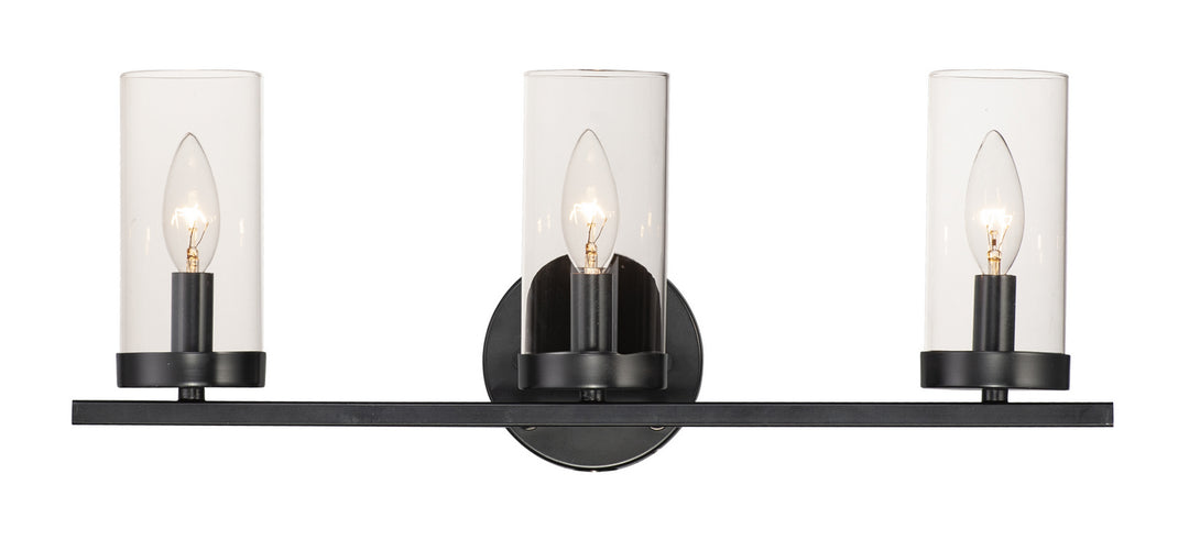 Maxim Sentinel 25257CLBK Bath Vanity Light 22 in. wide - Black