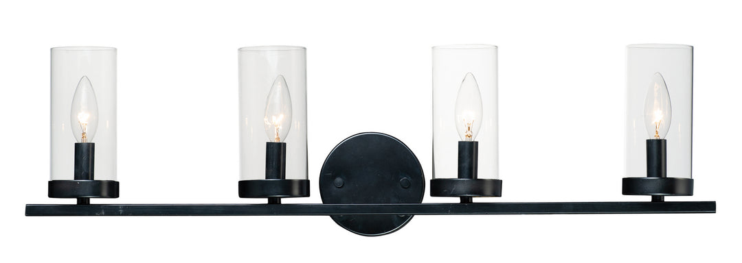 Maxim Sentinel 25258CLBK Bath Vanity Light 30 in. wide - Black