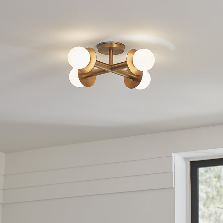 Visual Comfort Studio Nodes KF1034BBS Ceiling Light - Burnished Brass