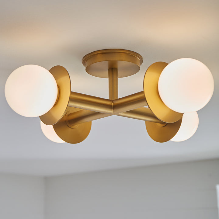 Visual Comfort Studio Nodes KF1034BBS Ceiling Light - Burnished Brass