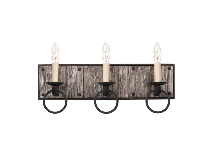 Kalco Laramie 509233BI Bath Vanity Light 19 in. wide - Black Iron