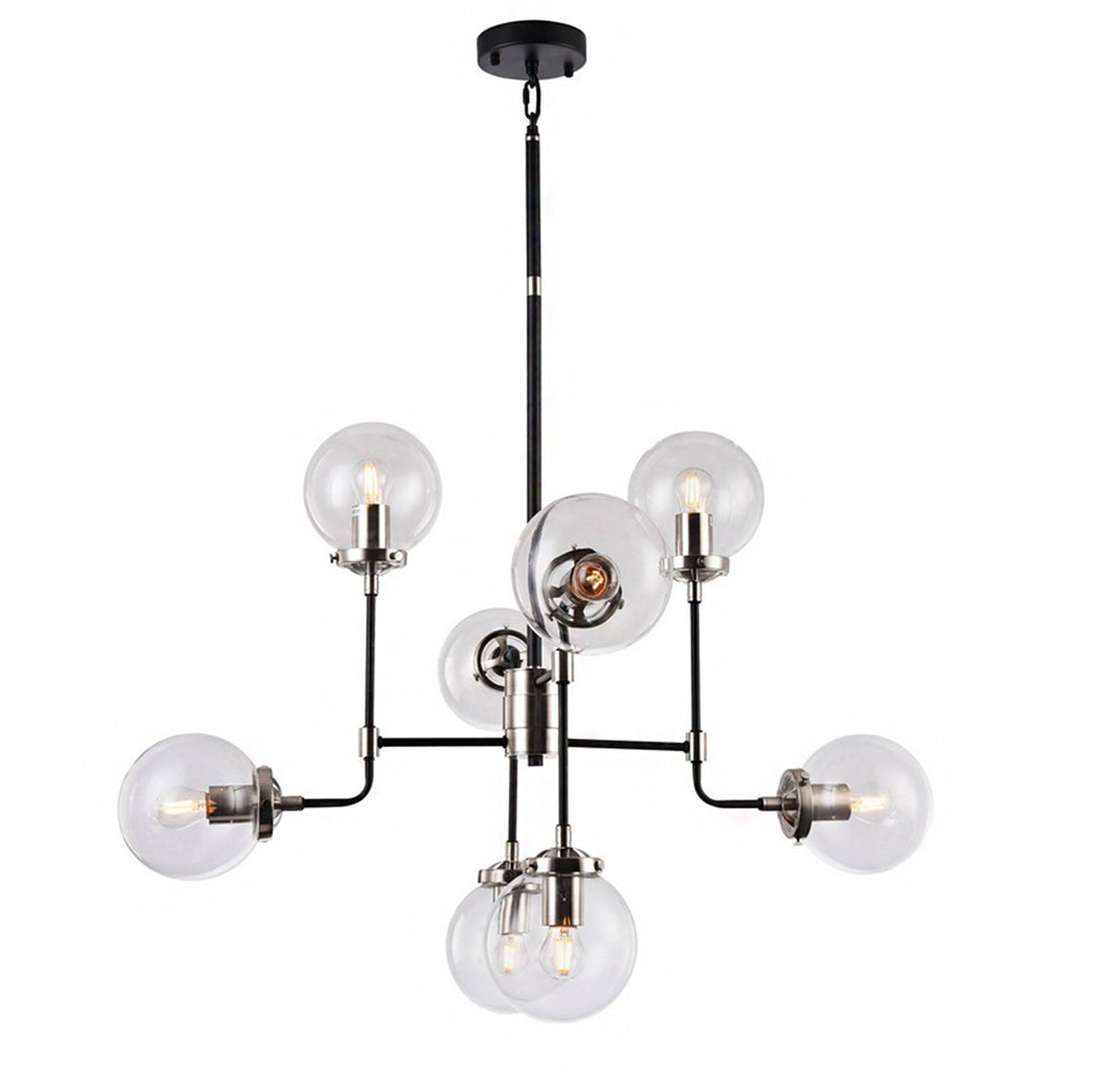 Bethel International DU93 Chandelier Light - Polished Nickel & Black