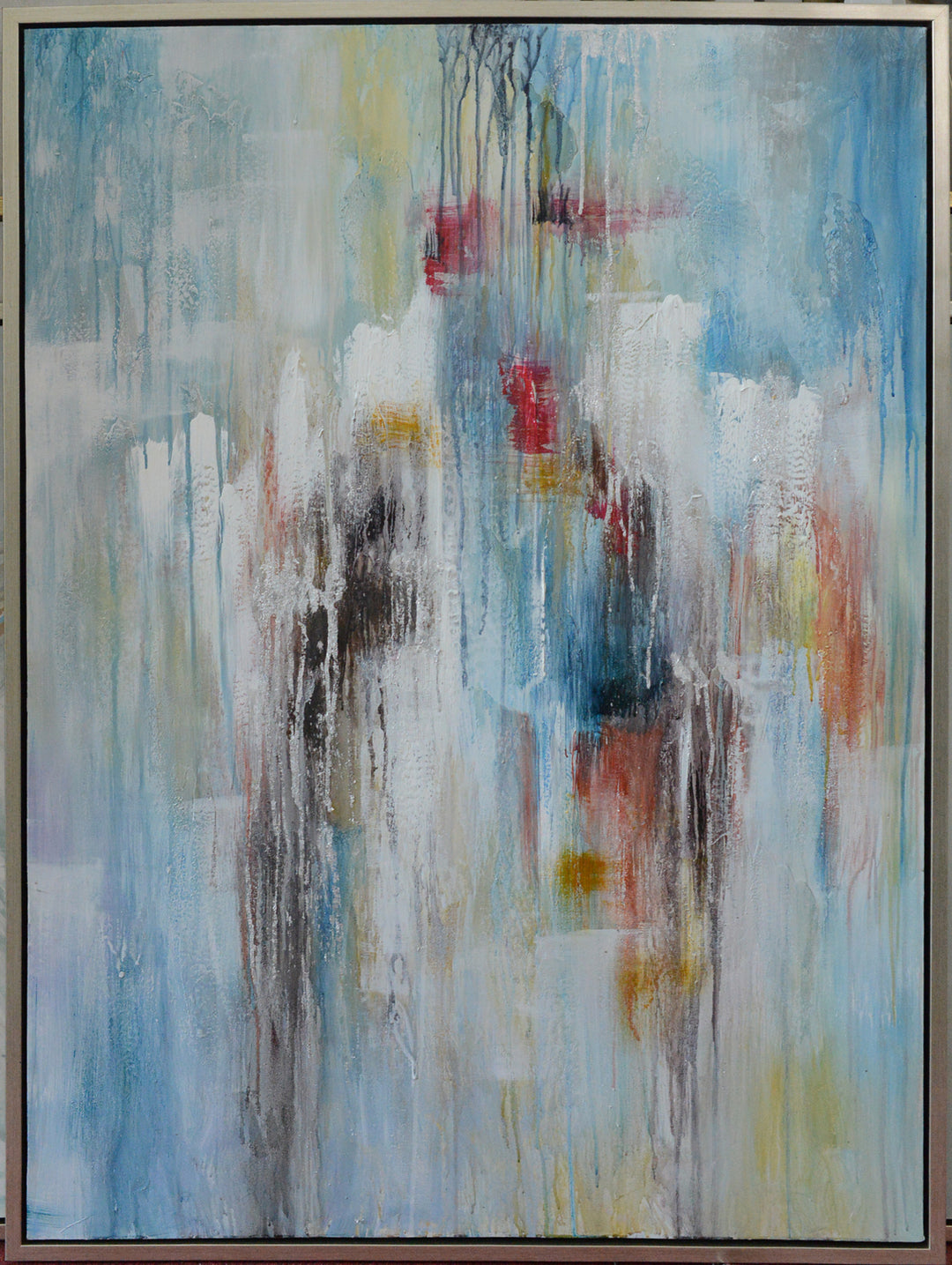 Bethel International JA39HG3648S Modern  Mirror Blue, Black & Red