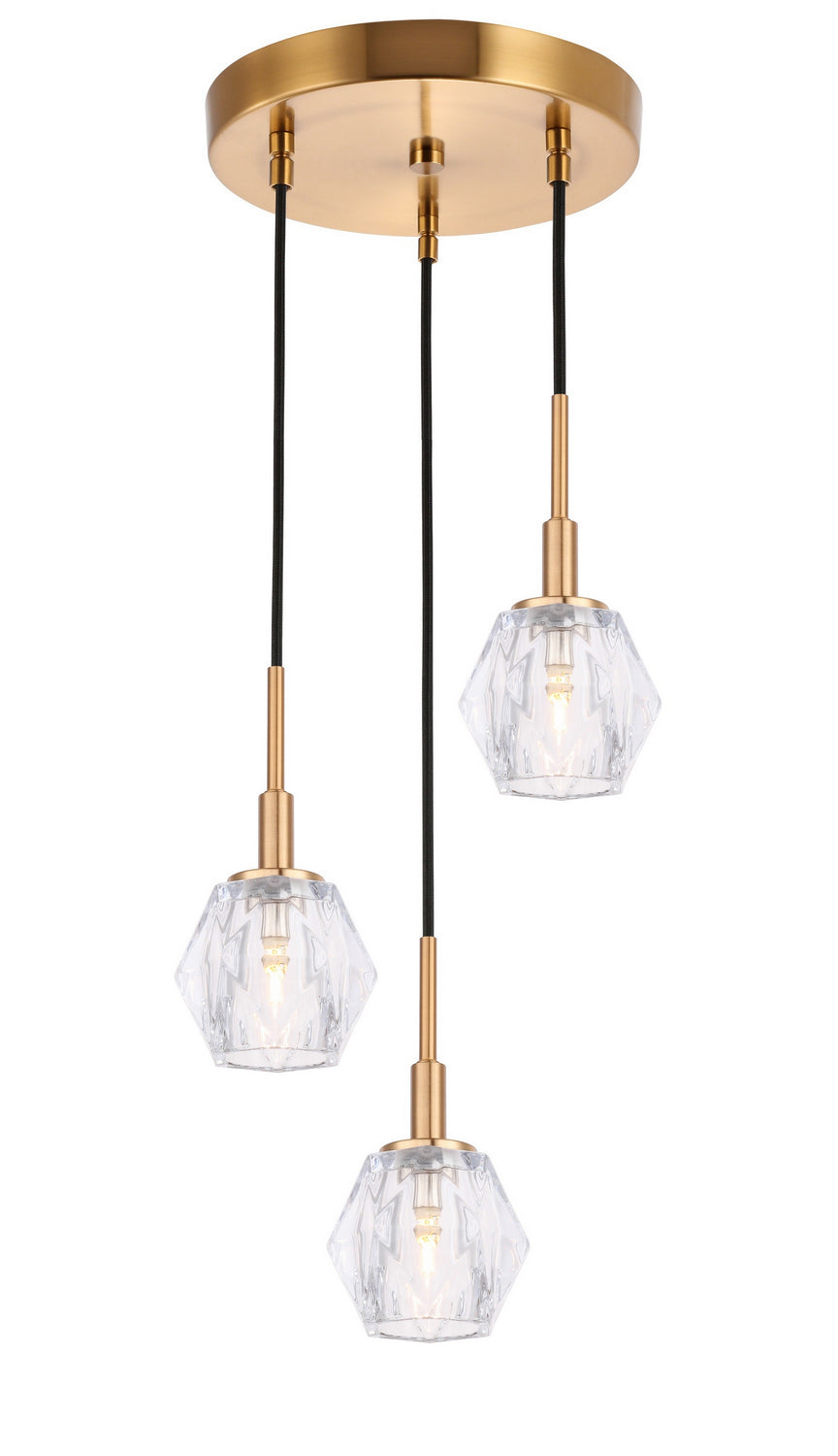 Woodbridge Jewel 18524CBR-C30410 Pendant Light - Brass