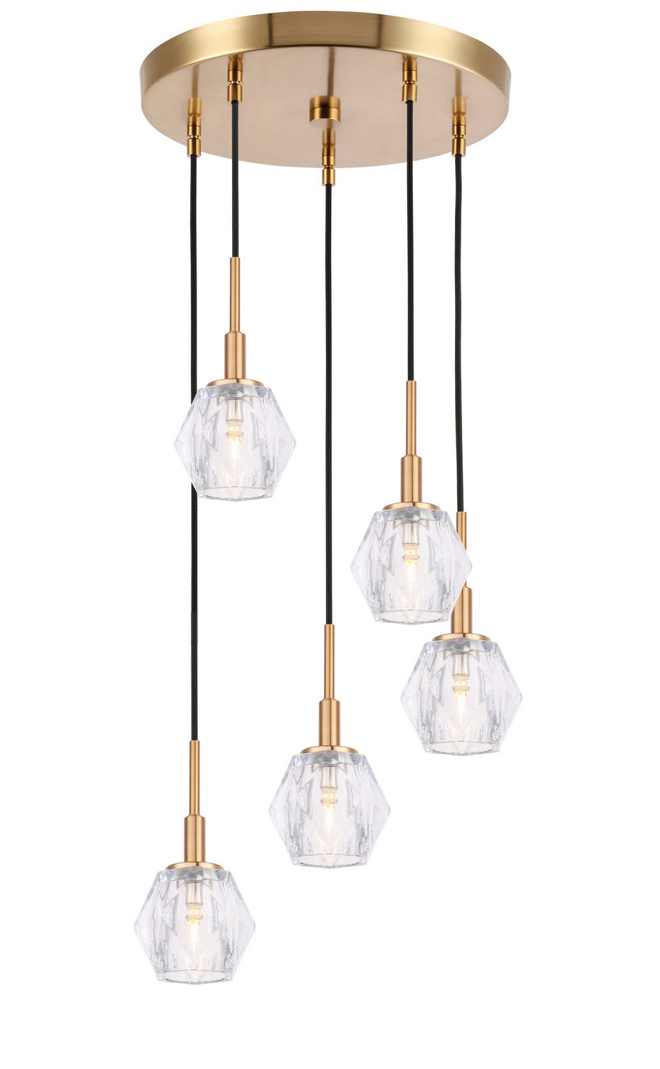 Woodbridge Jewel 18525CBR-C30410 Pendant Light - Brass