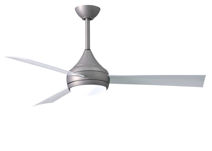 Matthews Fan Company Donaire DA-BS-WH Ceiling Fan 52 - Brushed Stainless, Gloss White/