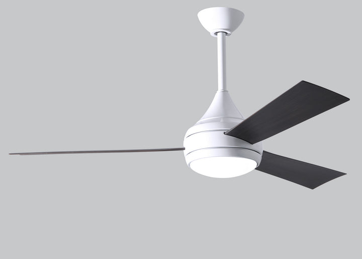 Matthews Fan Company Donaire DA-WH-BB Ceiling Fan 52 - Gloss White, Brushed Bronze/