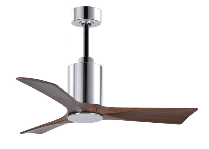 Matthews Fan Company Patricia PA3-CR-WA-42 Ceiling Fan 42 - Polished Chrome, Walnut Tone/