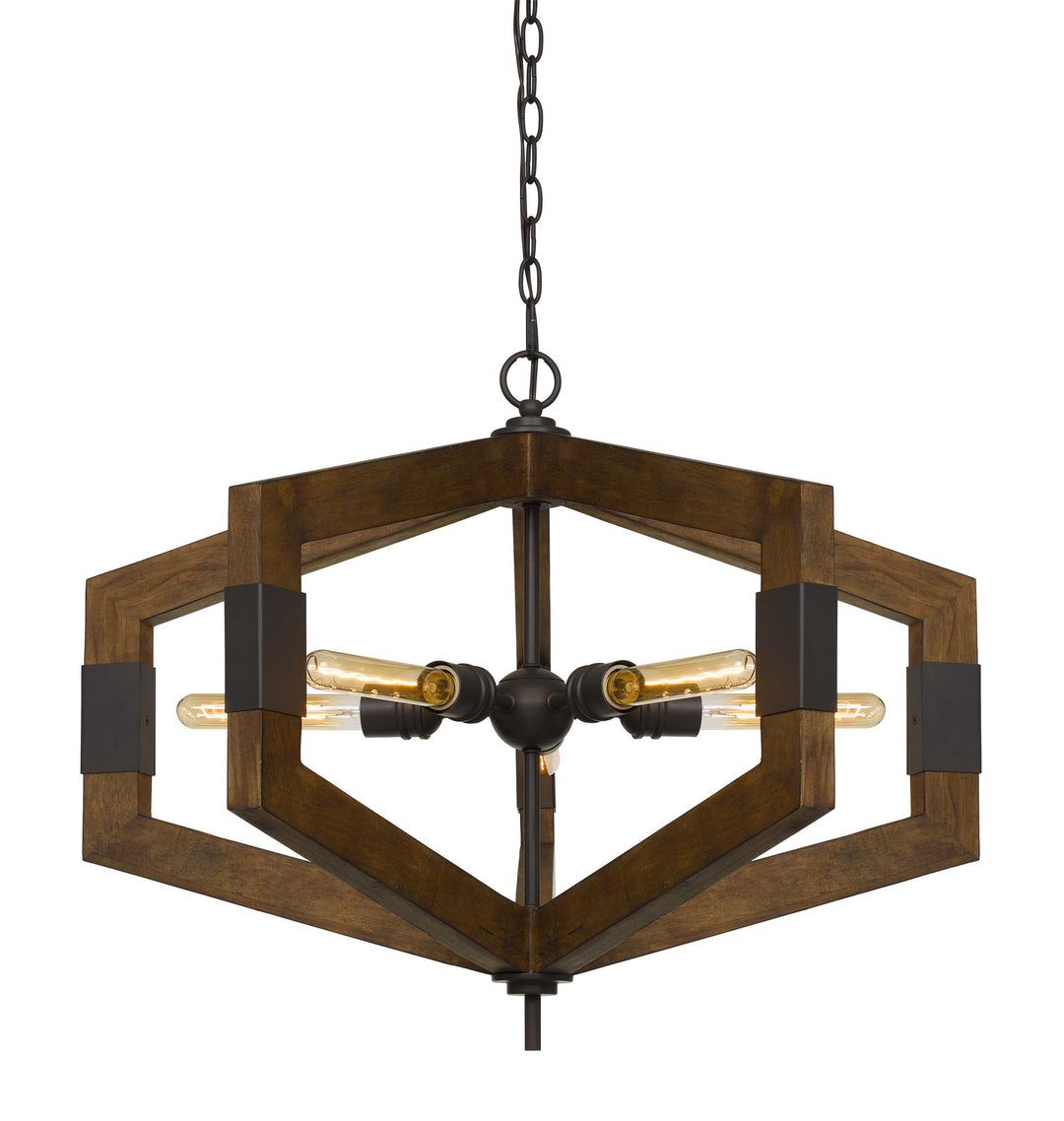 Cal Varna FX-3699-5 Chandelier Light - Wood
