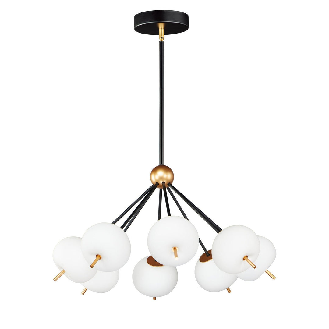 ET2 by Maxim Quest E25118-92BKGLD Chandelier Light - Black / Gold