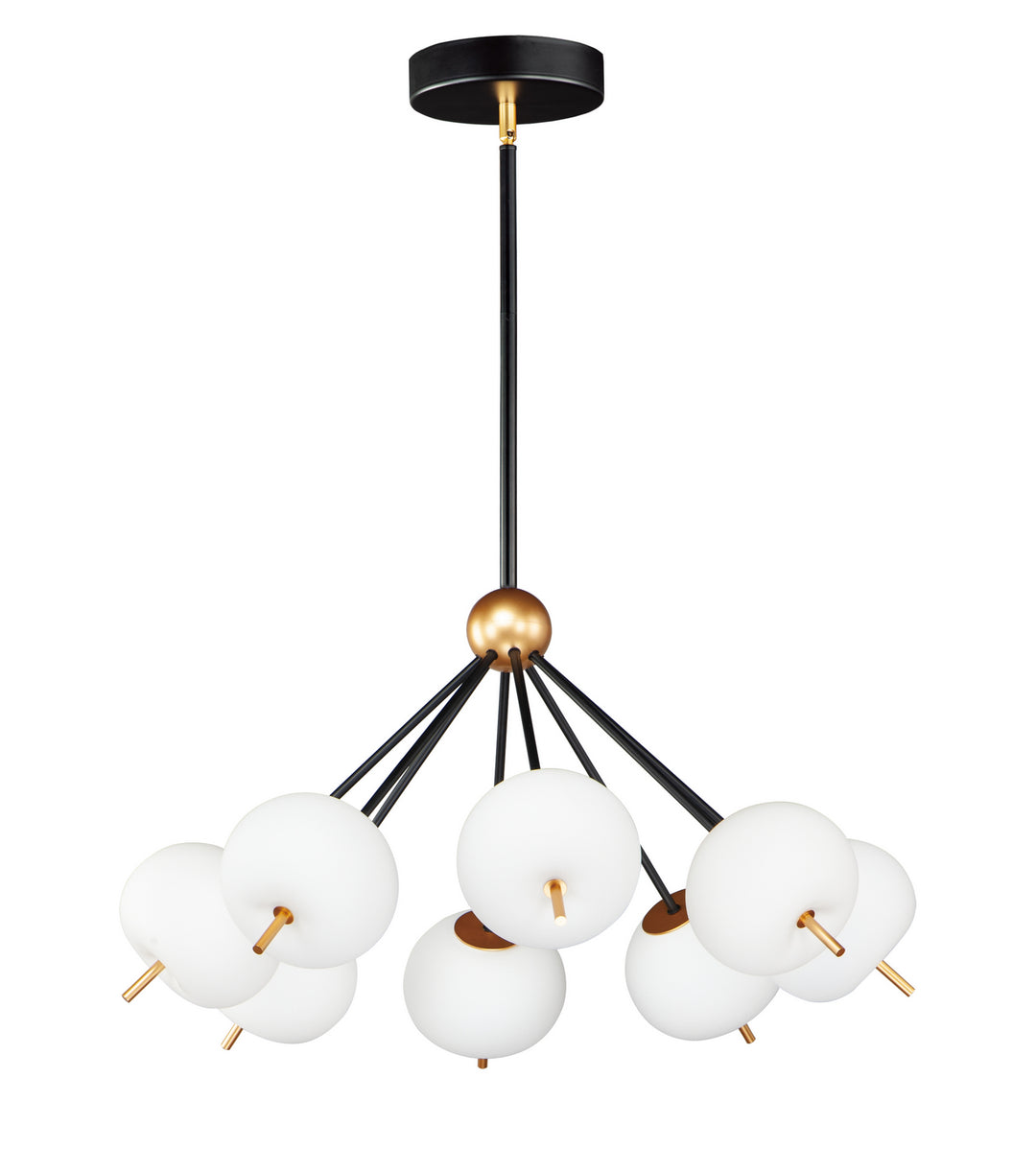 ET2 by Maxim Quest E25118-92BKGLD Chandelier Light - Black / Gold