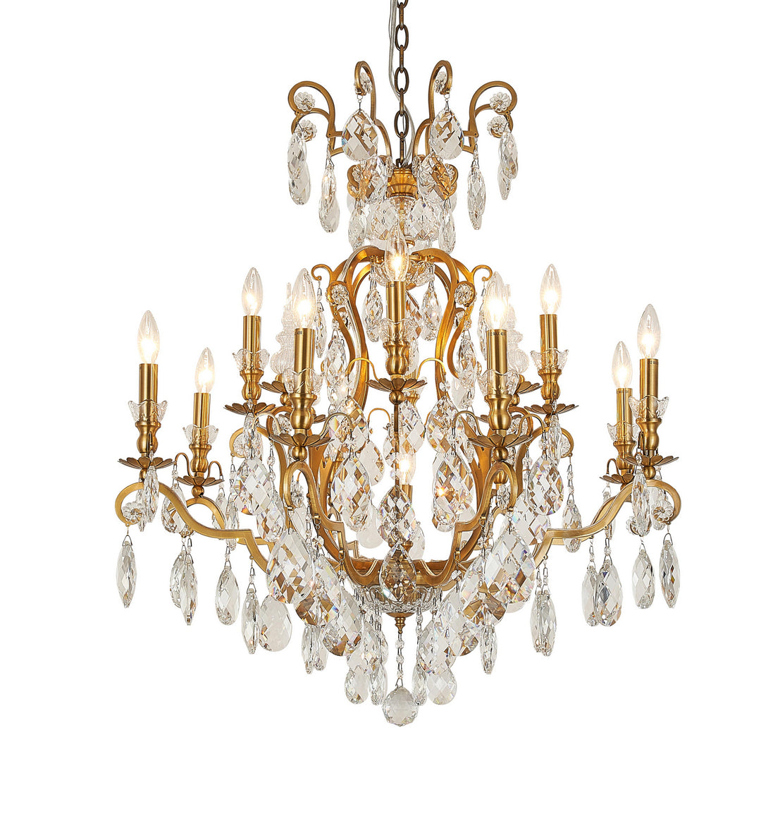 Bethel International BET80C32AB Chandelier Light - Antique Brass