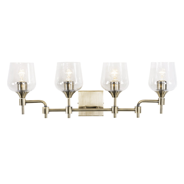 Varaluz Margaux 340B04AB Bath Vanity Light 30 in. wide - Antique Brass