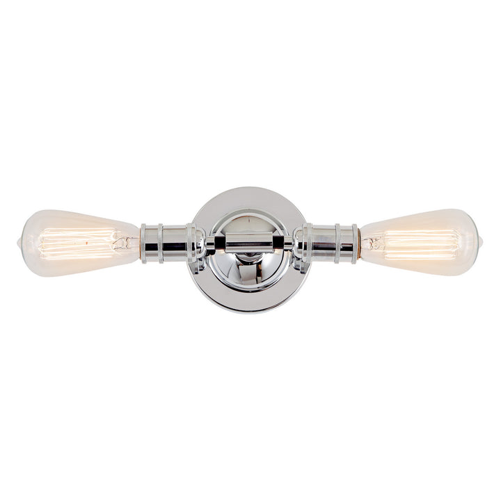 JVI Designs Bedford 1246-06 Bath Vanity Light 8 in. wide - Polished Chrome and Black