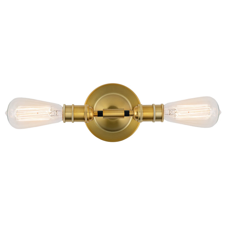 JVI Designs Bedford 1246-10 Bath Vanity Light 8 in. wide - Satin Brass and Black