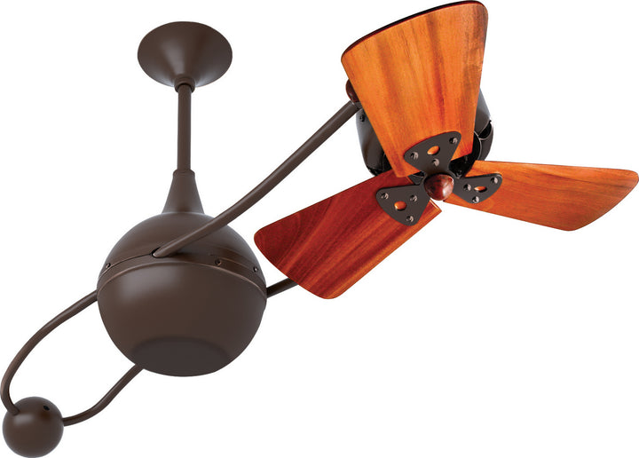 Matthews Fan Company Brisa 2000 B2K-BZZT-WD Ceiling Fan 16 - Bronzette, Mahogany/
