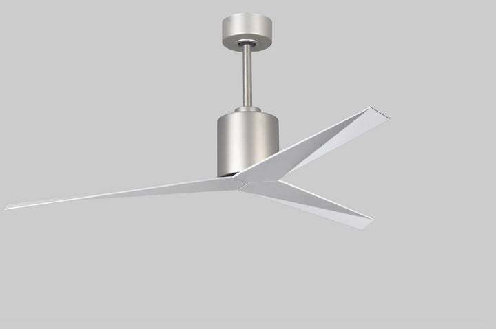 Matthews Fan Company Eliza EK-BN-WN Ceiling Fan 56 - Brushed Nickel, Walnut Tone/