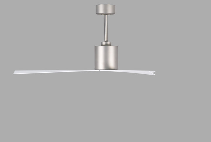 Matthews Fan Company Eliza EK-BN-WN Ceiling Fan 56 - Brushed Nickel, Walnut Tone/