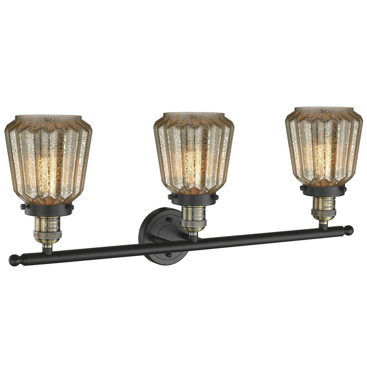 Innovations Franklin Restoration 205-BAB-G146 Bath Vanity Light 30 in. wide - Black Antique Brass