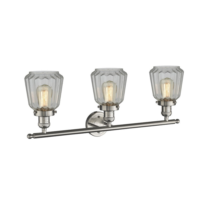 Innovations Franklin Restoration 205-SN-G142-LED Bath Vanity Light 30 in. wide - Brushed Satin Nickel