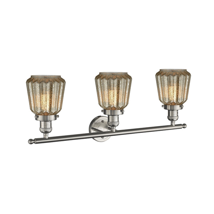 Innovations Franklin Restoration 205-SN-G146-LED Bath Vanity Light 30 in. wide - Brushed Satin Nickel