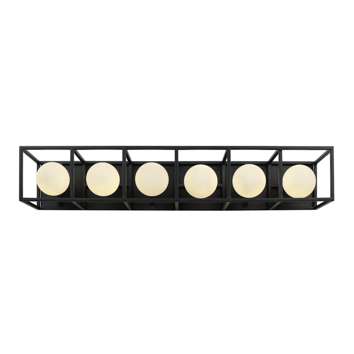 Varaluz Plaza 325B06CBHG Bath Vanity Light 29 in. wide - Carbon/Havana Gold