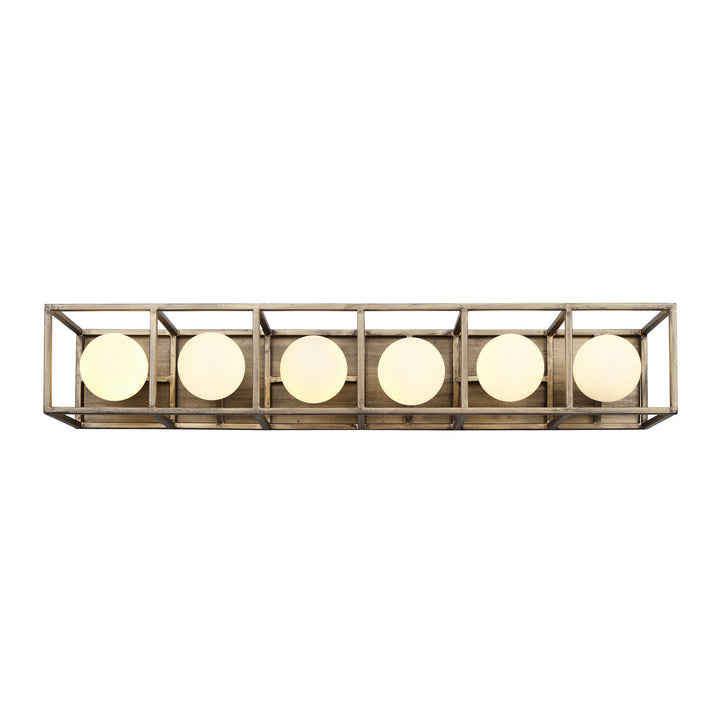 Varaluz Plaza 325B06HGCB Bath Vanity Light 29 in. wide - Havana Gold/Carbon
