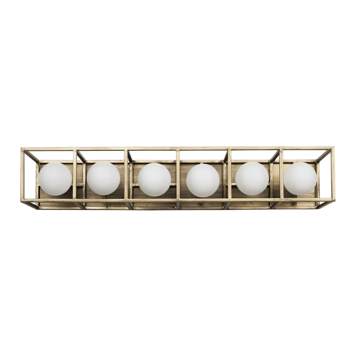 Varaluz Plaza 325B06HGCB Bath Vanity Light 29 in. wide - Havana Gold/Carbon