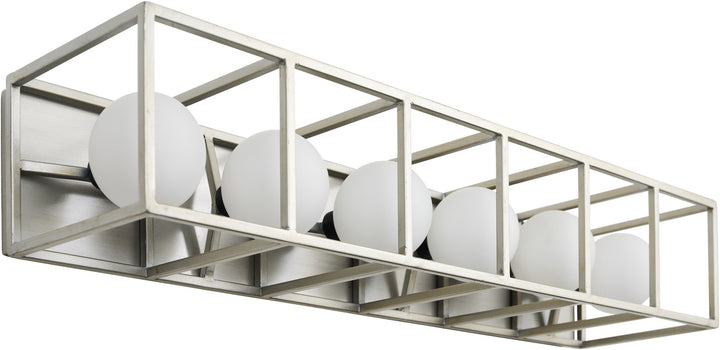 Varaluz Plaza 325B06SOCB Bath Vanity Light 29 in. wide - Silverado/Carbon