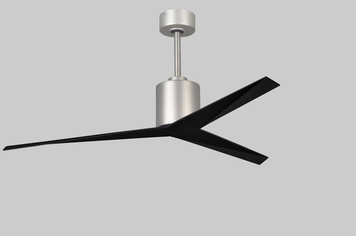Matthews Fan Company Eliza EK-BN-BK Ceiling Fan 56 - Brushed Nickel, Matte Black/