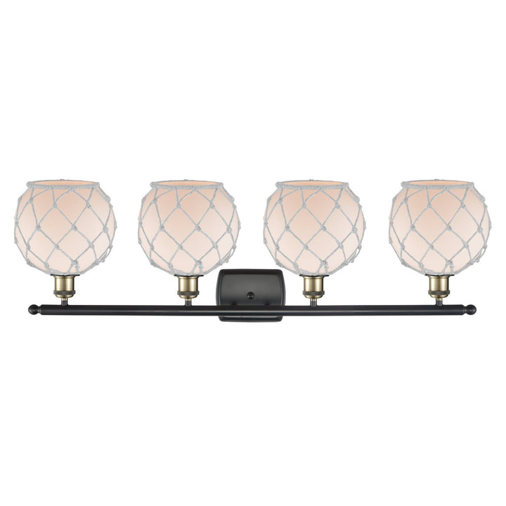Innovations Ballston 516-4W-BAB-G121-8RW Bath Vanity Light 36 in. wide - Black Antique Brass