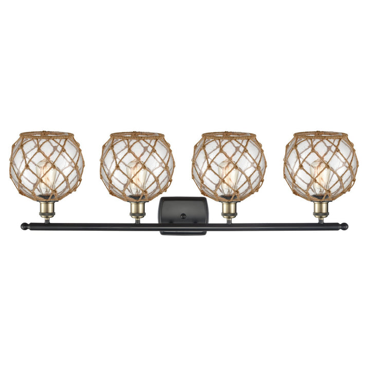 Innovations Ballston 516-4W-BAB-G122-8RB-LED Bath Vanity Light 36 in. wide - Black Antique Brass