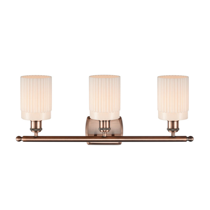 Innovations Ballston 516-3W-AC-G341-LED Bath Vanity Light 26 in. wide - Antique Copper