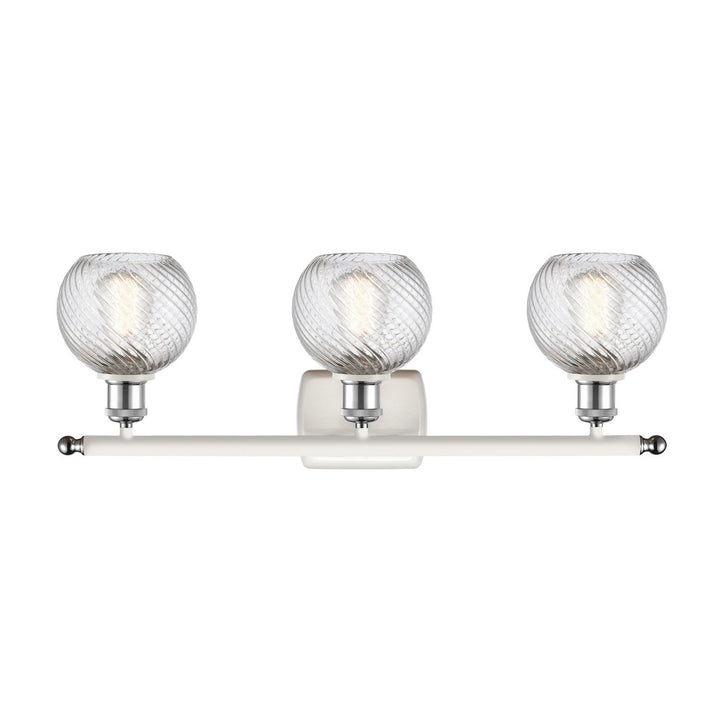 Innovations Ballston 516-3W-WPC-G1213-6 Bath Vanity Light 26 in. wide - White and Polished Chrome